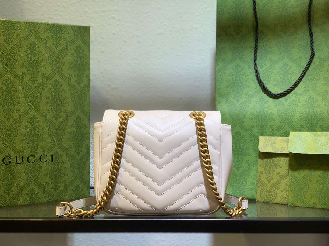 Gucci Marmont Replica 1:1 Women’s Handbag High Quality White 20cm