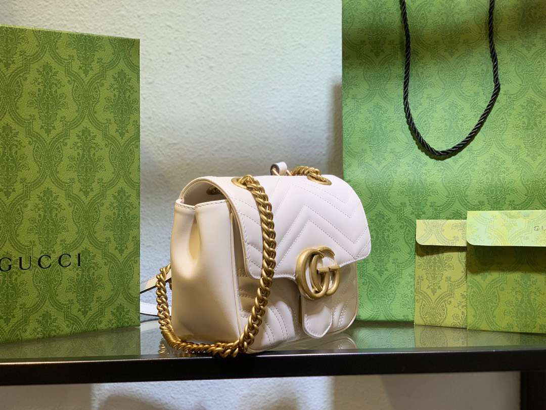 Gucci Marmont Replica 1:1 Women’s Handbag High Quality White 20cm