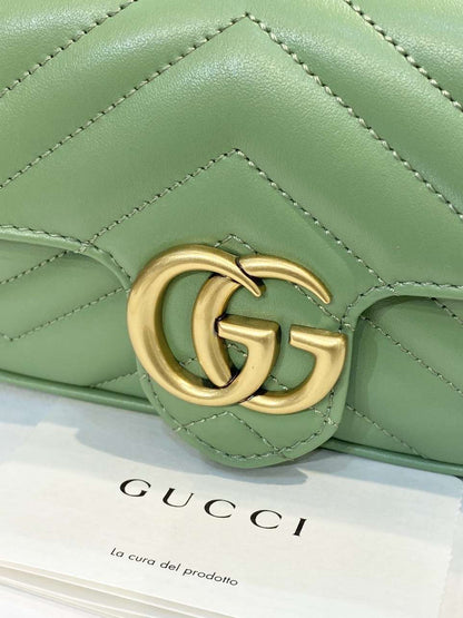 Gucci Marmont Women’s Super Handbag Avocado Color 22cm
