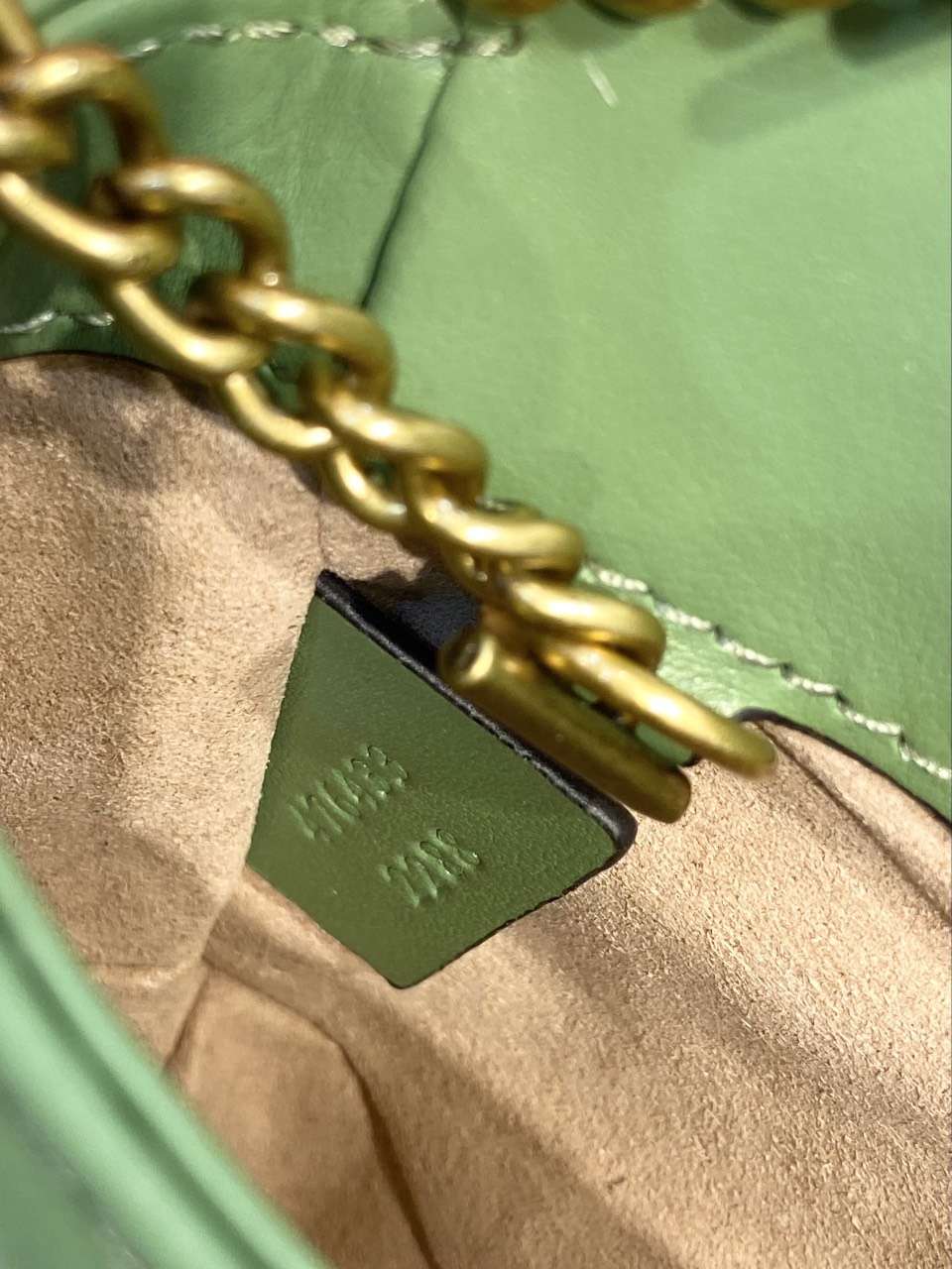 Gucci Marmont Women’s Super Handbag Avocado Color 22cm