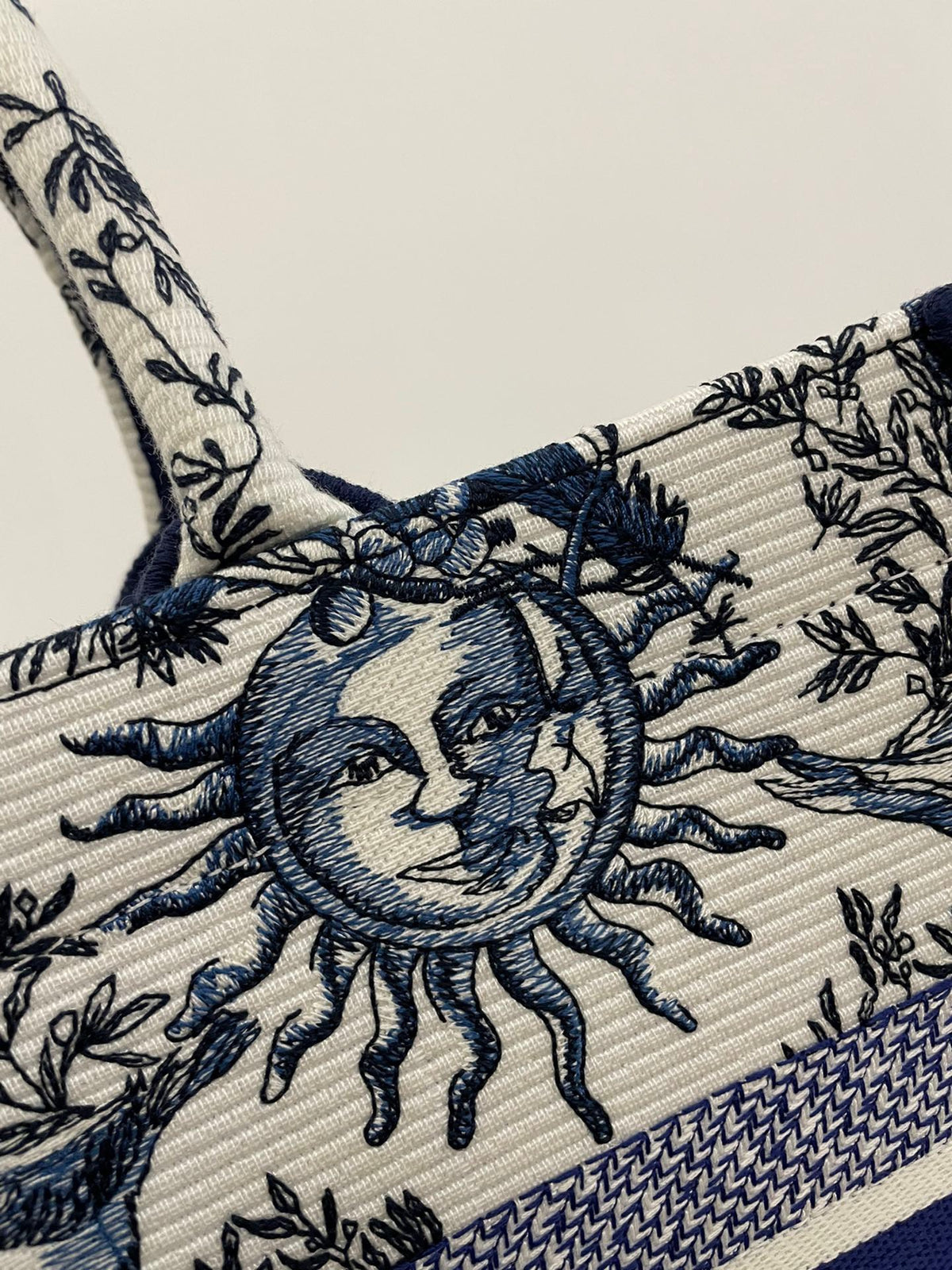 Dior Book Tote Women’s Handbag Embroidered Fabric Size 36cm