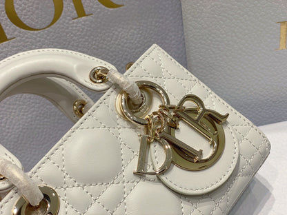 Dior D-Joy Mini Bag White Super Quality Women’s Handbag 16.5x6x10cm