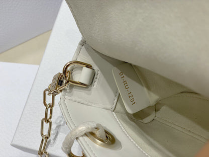 Dior D-Joy Mini Bag White Super Quality Women’s Handbag 16.5x6x10cm