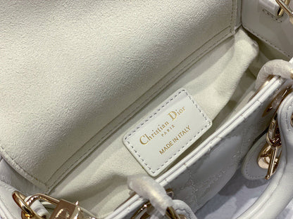 Dior D-Joy Mini Bag White Super Quality Women’s Handbag 16.5x6x10cm