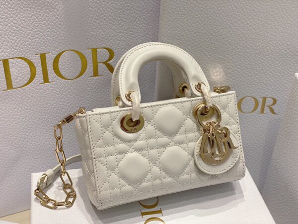 Dior D-Joy Mini Bag White Super Quality Women’s Handbag 16.5x6x10cm