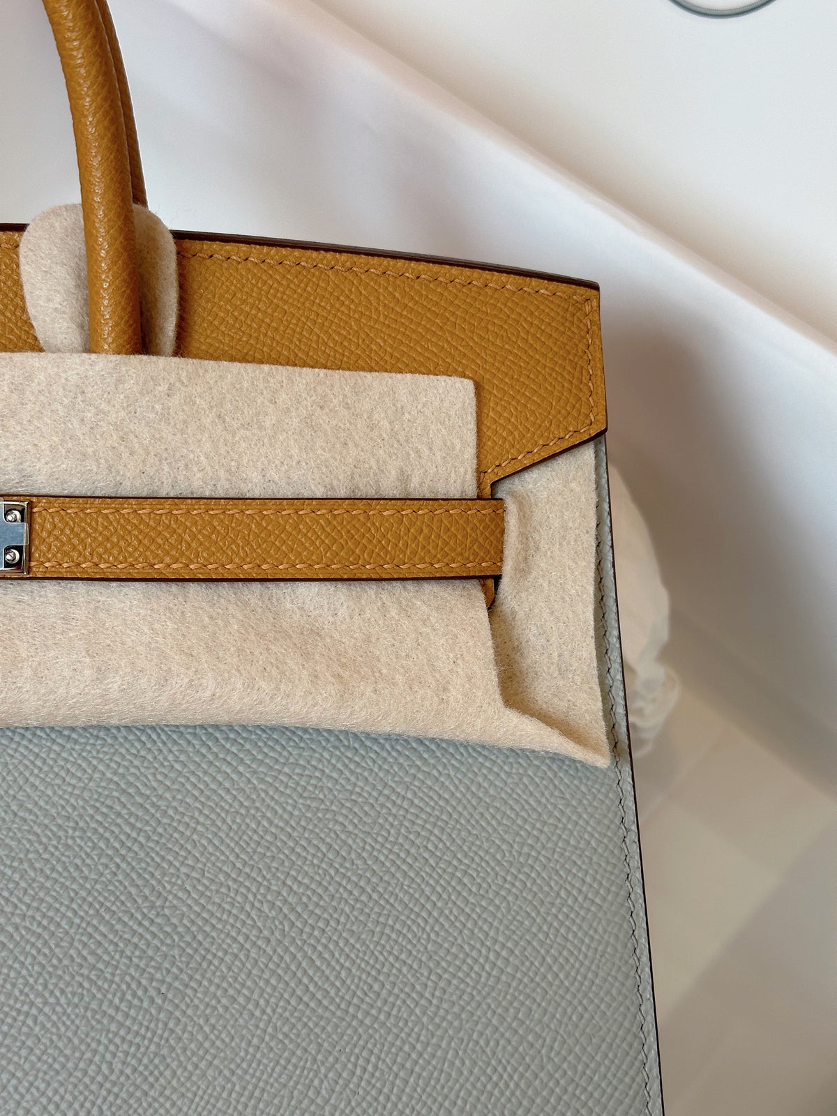 HN 25 Gray/Brown Epsom leather Palladium Hardware