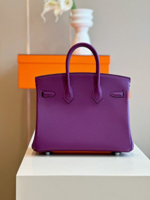 HN 25 Dark Purple Togo Leather Palladium Hardware