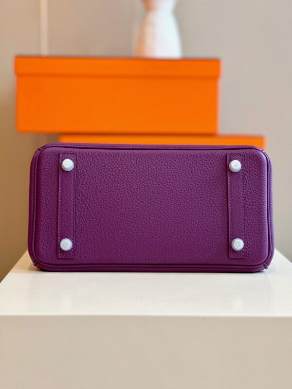 HN 25 Dark Purple Togo Leather Palladium Hardware