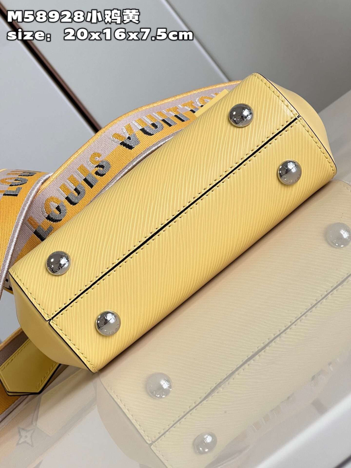Louis Vuitton Clunny Yellow Raised Pattern 20x16cm