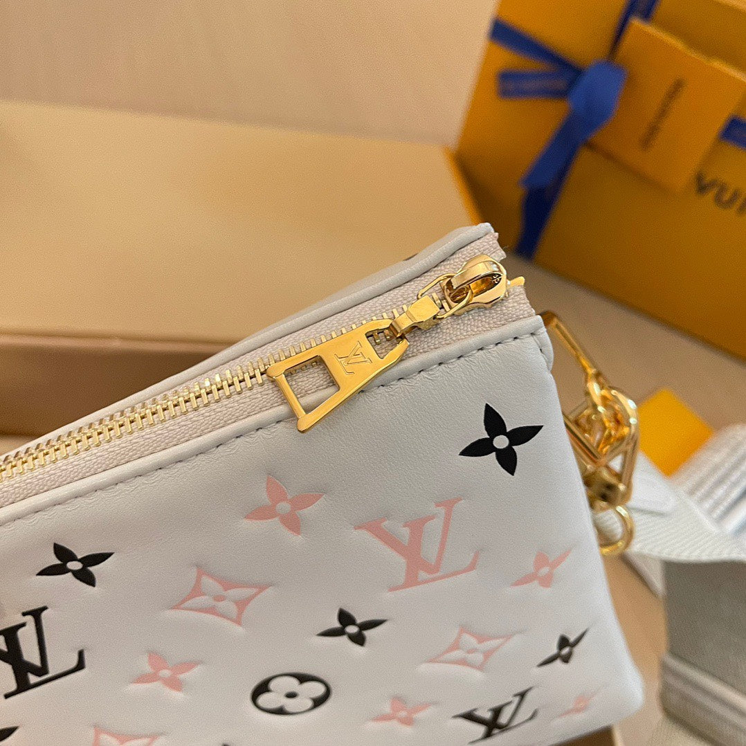 Louis Vuitton LV Coussin Monogram Like Auth Handbags Mix Pink Black Pattern 26x20x12cm