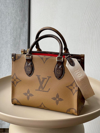 Louis Vuitton LV On The Go Like Auth Handbags LV Pattern 25x19x11.5cm