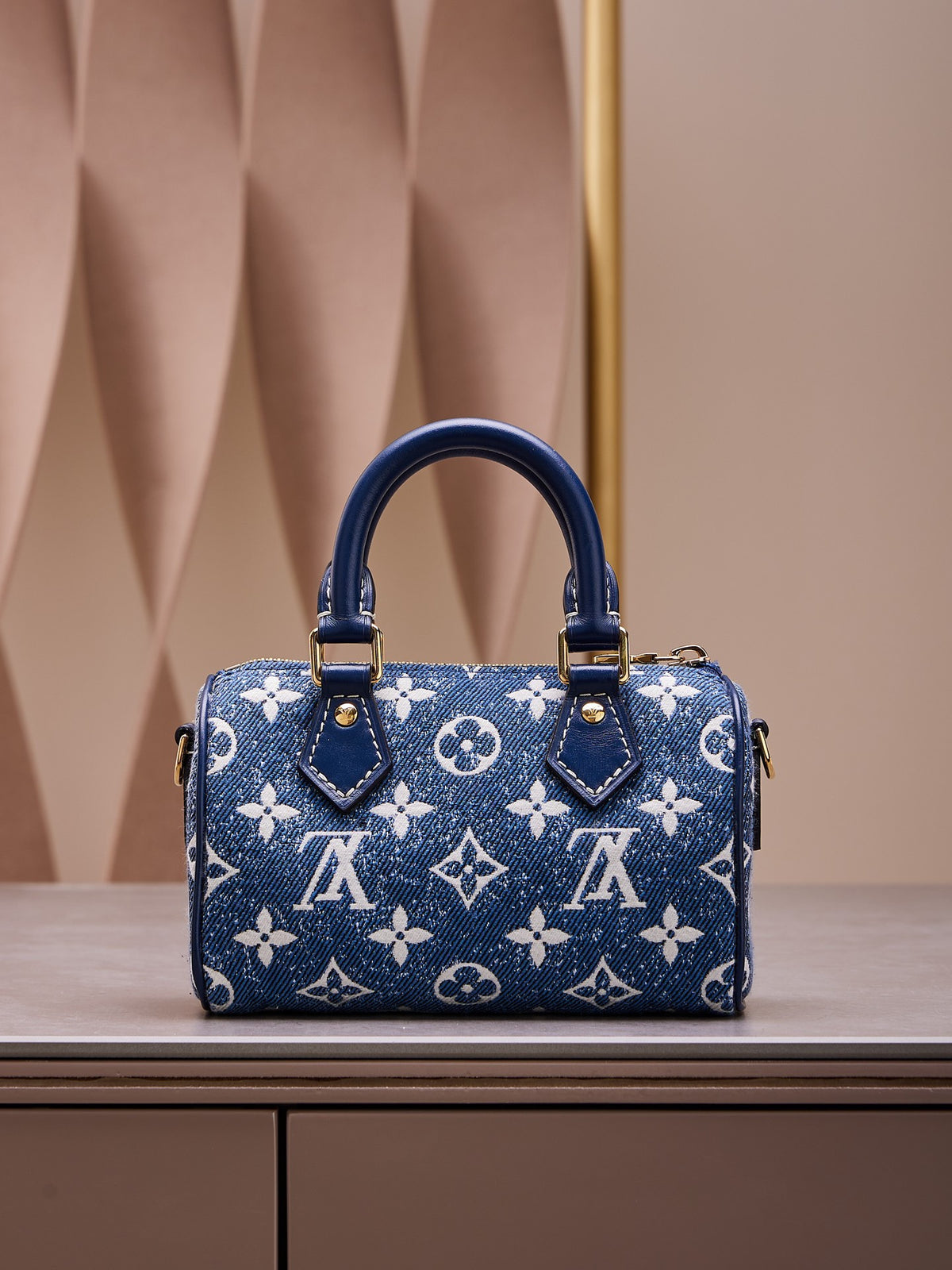 Louis Vuitton LV Speedy Monogram Demin Woman’s Like Auth Handbags 16x10x7.5cm
