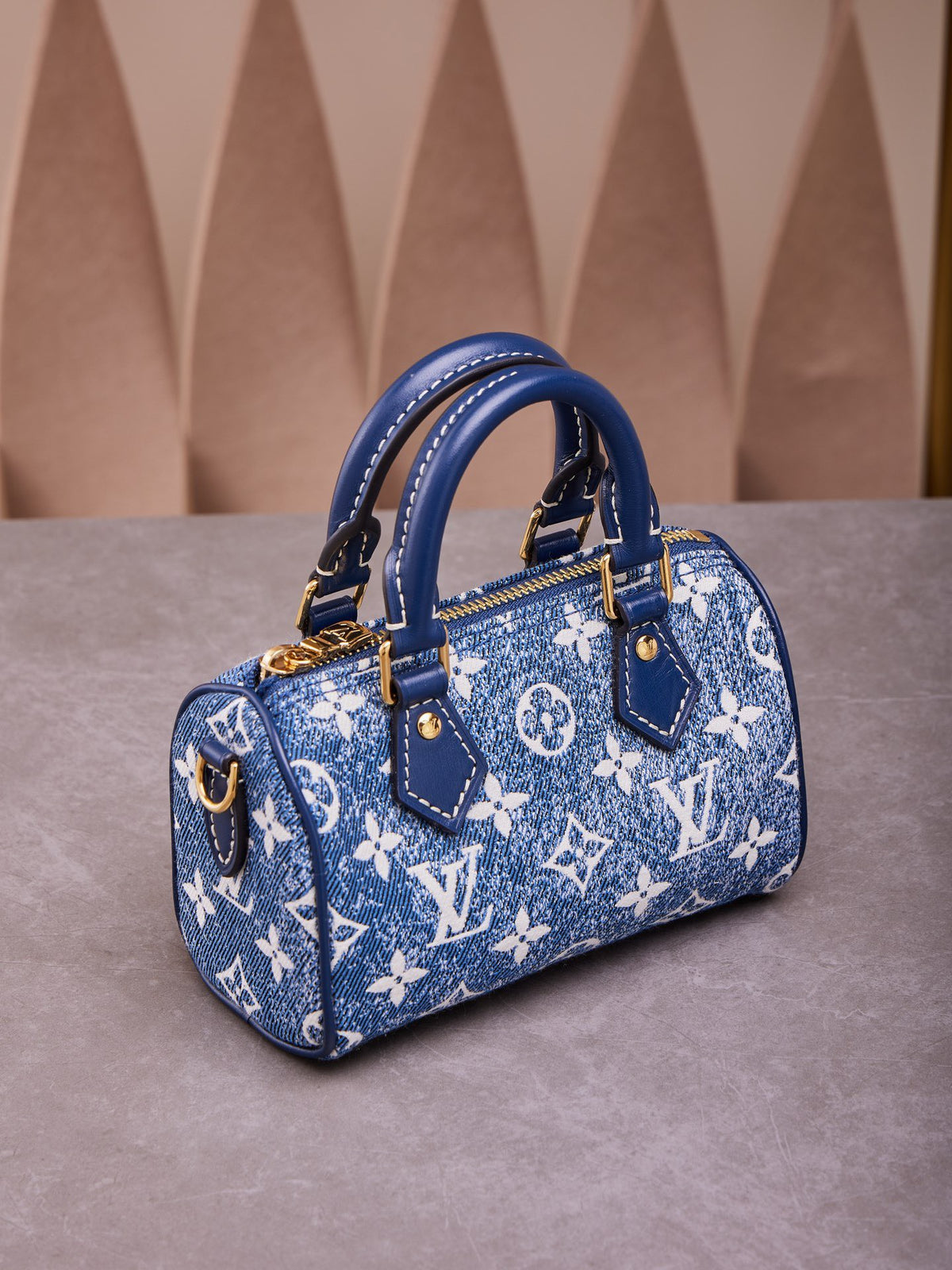 Louis Vuitton LV Speedy Monogram Demin Woman’s Like Auth Handbags 16x10x7.5cm