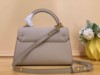 Louis Vuitton LV Twist Handle Like Auth Lock Gold Handbags 17x25x11cm