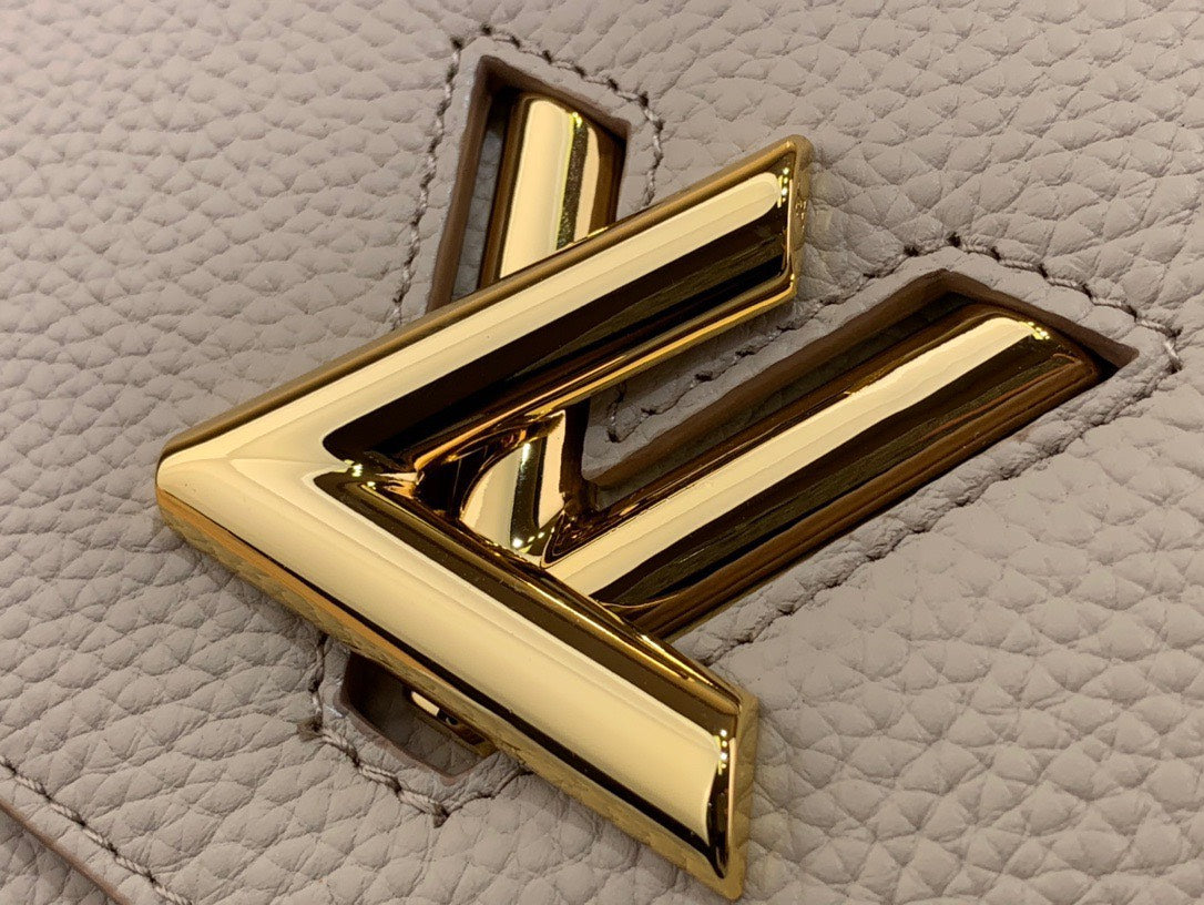 Louis Vuitton LV Twist Handle Like Auth Lock Gold Handbags 17x25x11cm