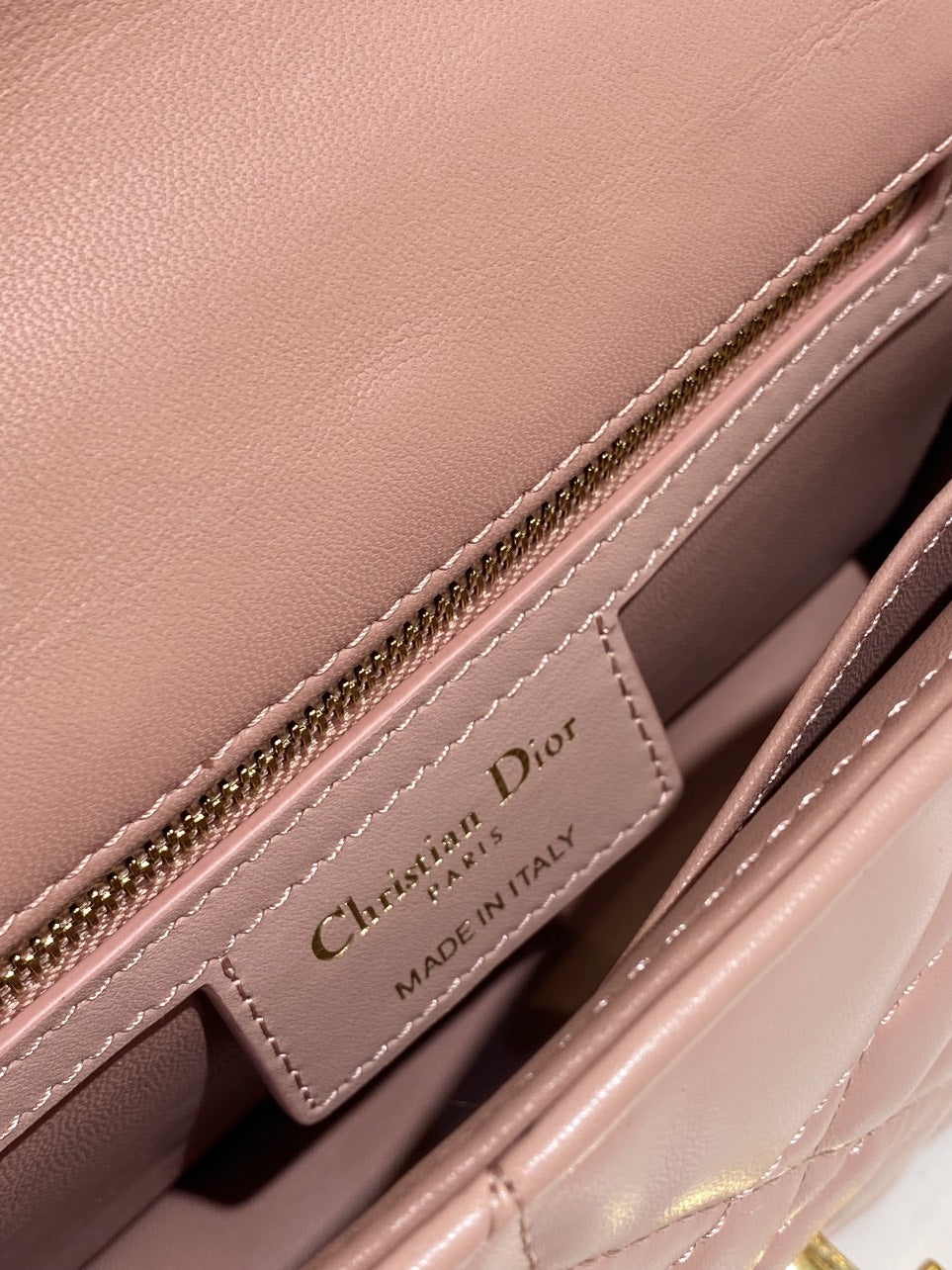 Dior Pink Plaid Super Quality Women’s Handbag with Gold Lock 25cm
