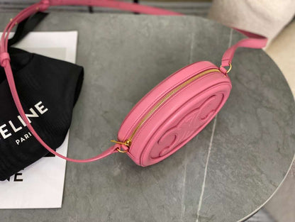 Celine Mini Handbag Pink Smooth Leather 16×12.5x4cm