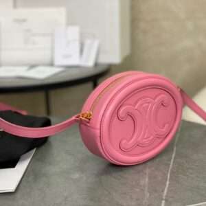 Celine Mini Handbag Pink Smooth Leather 16×12.5x4cm