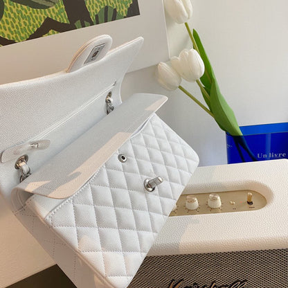 Chanel Classic Flap Medium White with Gold Hardware