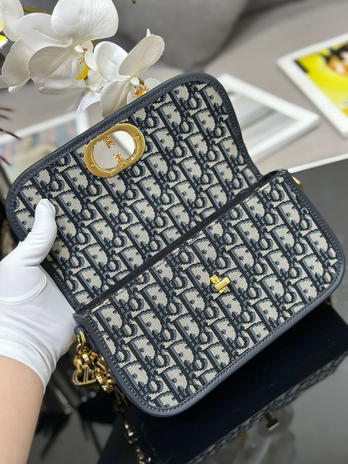 Dior 30 Montaigne Avenue Monogram Super Bag 22.5x12cm