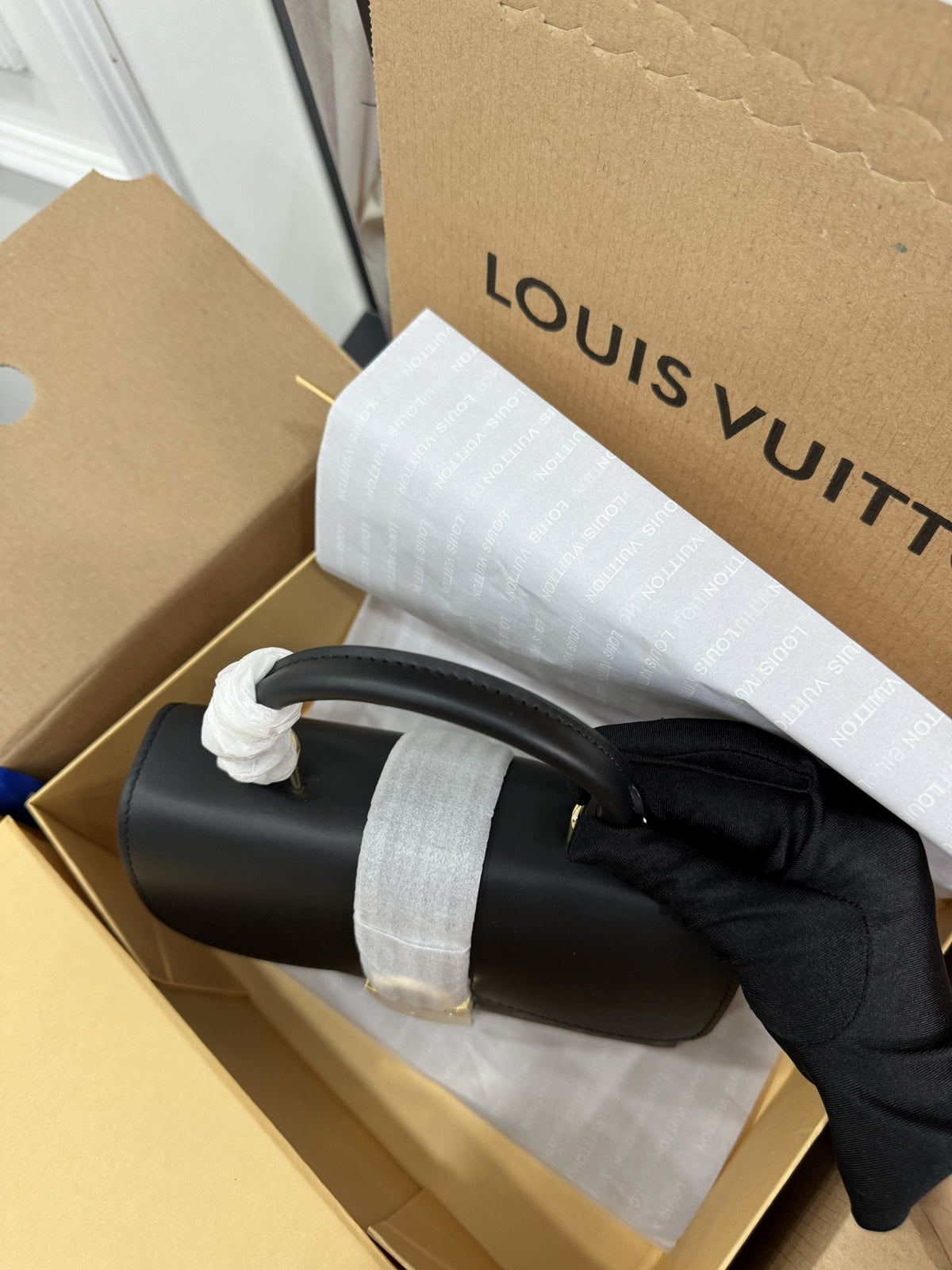 Louis Vuitton LV Locky BB Monogram Mix Black Brown Handbags 20×7.5x16cm