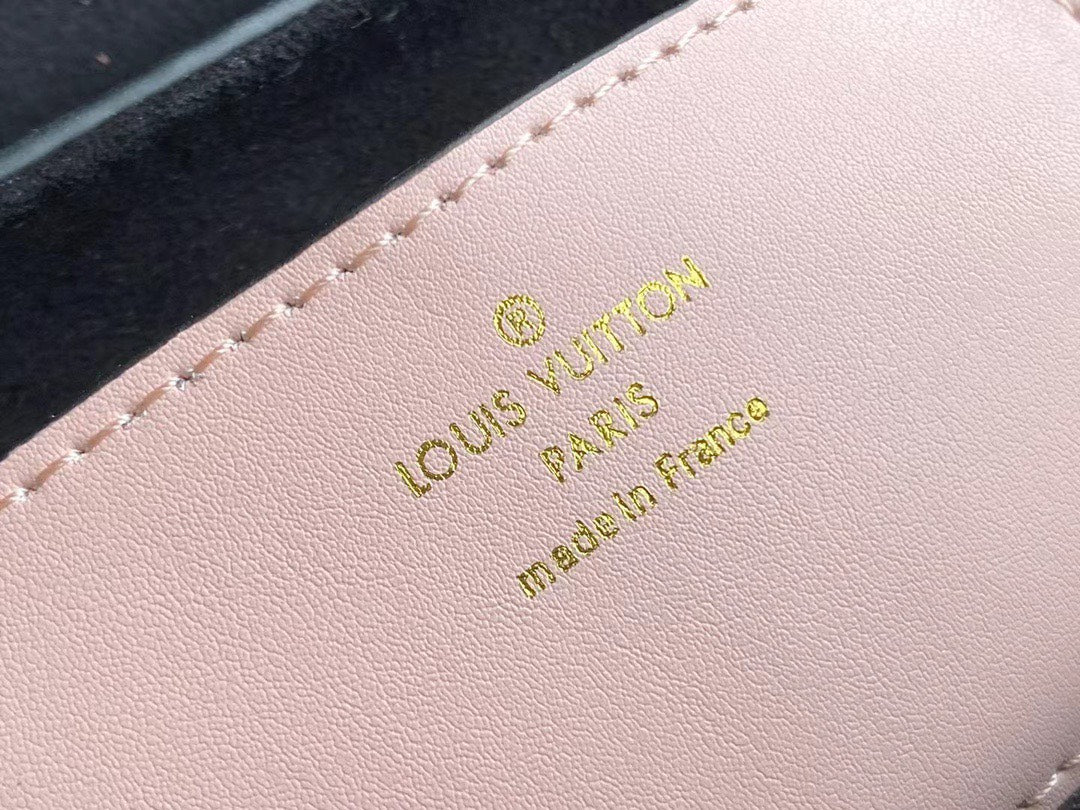 Louis Vuitton LV Twist Black Cowhide Leather Handbags 24cm