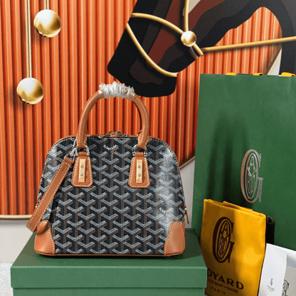 Goyard Alma Vedome Replica 11 Handbag Fabric Wrapped Leather Strap 24cm