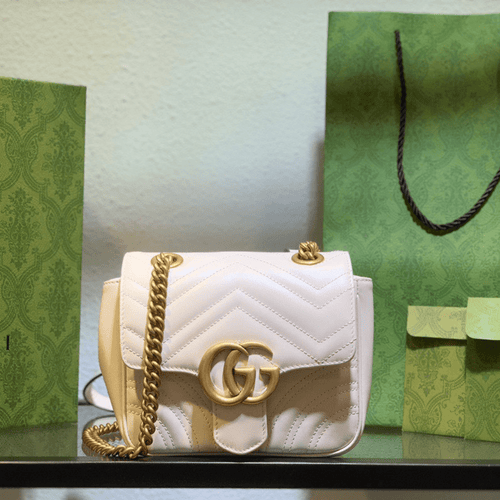 Gucci Marmont Replica 1:1 Women’s Handbag High Quality White 20cm