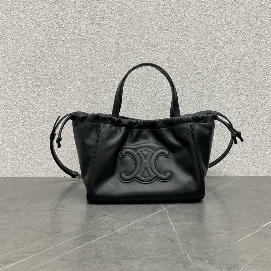 Celine Cabas Black Handbag Soft Leather 22x17x15cm