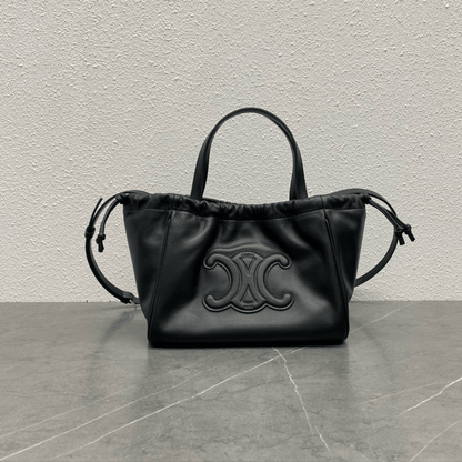 Celine Cabas Black Handbag Soft Leather 22x17x15cm