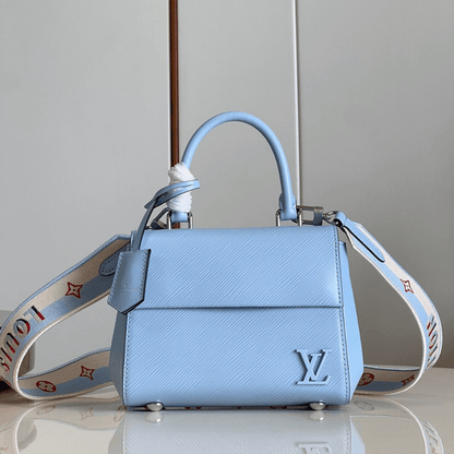 Louis Vuitton Clunny Blue Raised Pattern Handbags 20x16cm