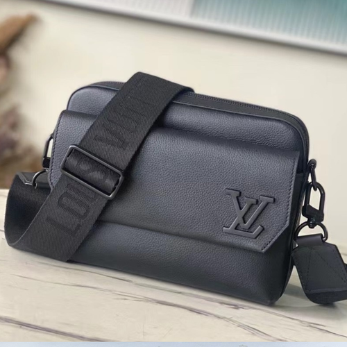 Louis Vuitton LV Fastline Men’s Handbag Black 23.5x18x7cm