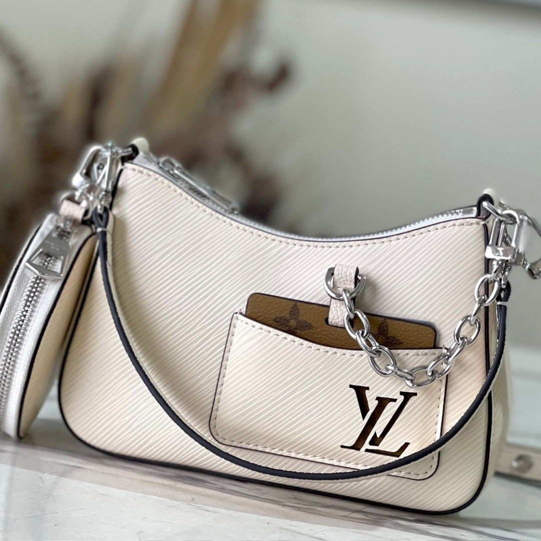 Louis Vuitton LV Marellini EPI White Full Set Replica Handbags 20cm
