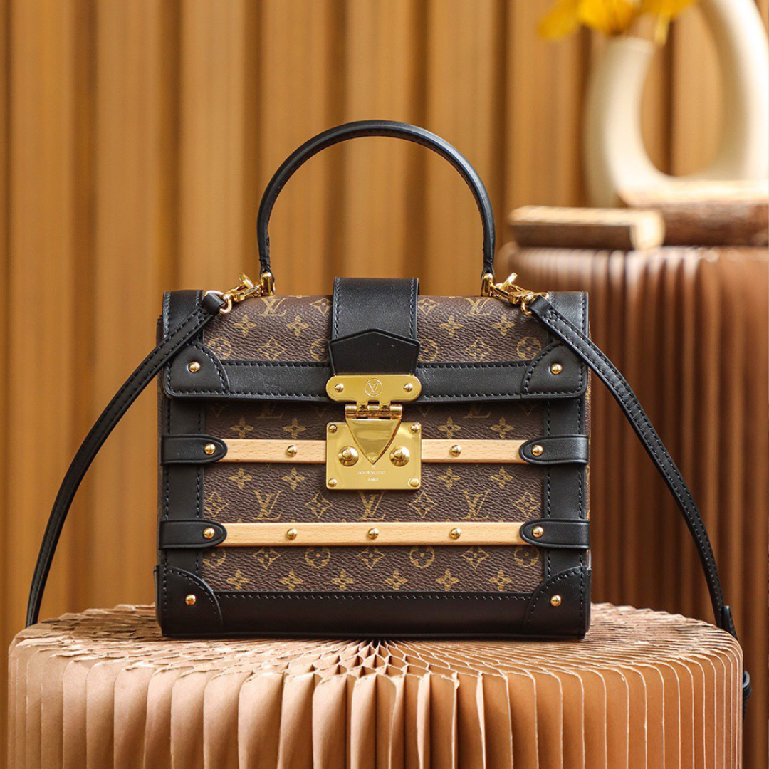 Louis Vuitton LV Monogram Trianon PM Top-Handle Bag Like Auth Handbags 21x18x11cm