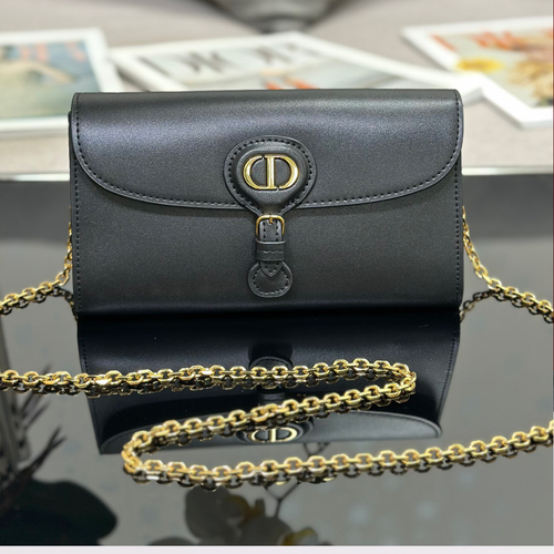 Dior Bobby Women’s Crossbody Bag Super Black Smooth Leather 21.5x12x4cm