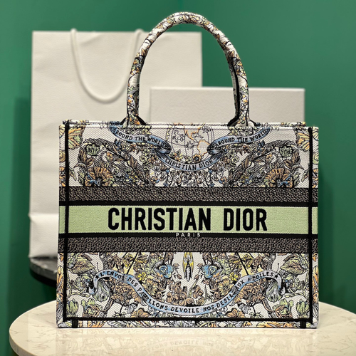 Dior Book Tote Super Quality Women’s Handbag Embroidered Fabric Size 36cm