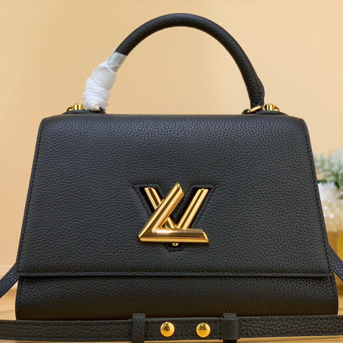 Louis Vuitton LV Twist Handle Replica Woman’s Black Handbags 17x25x11cm