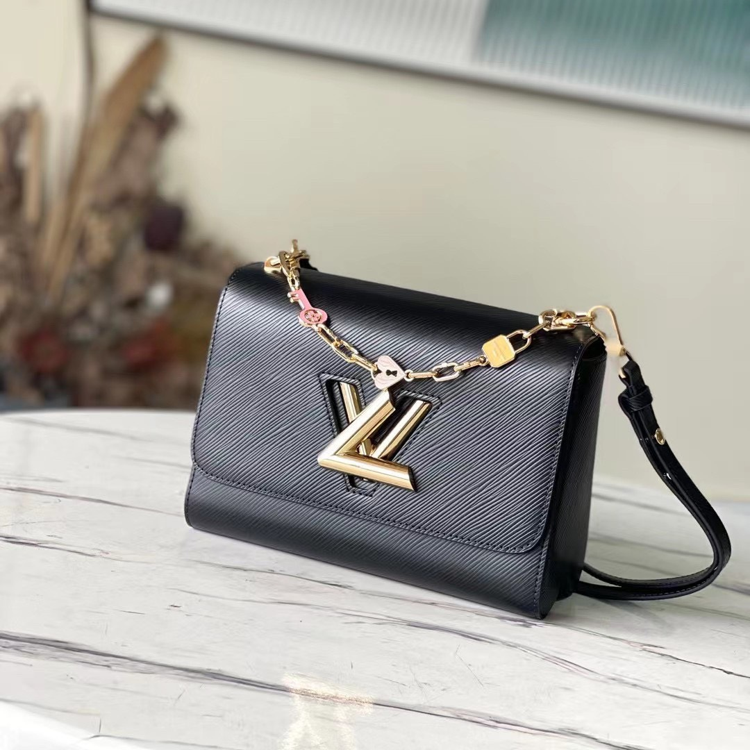 Louis Vuitton LV Twist Mini Like Auth Lock Gold Handbags 23x17x9.5cm
