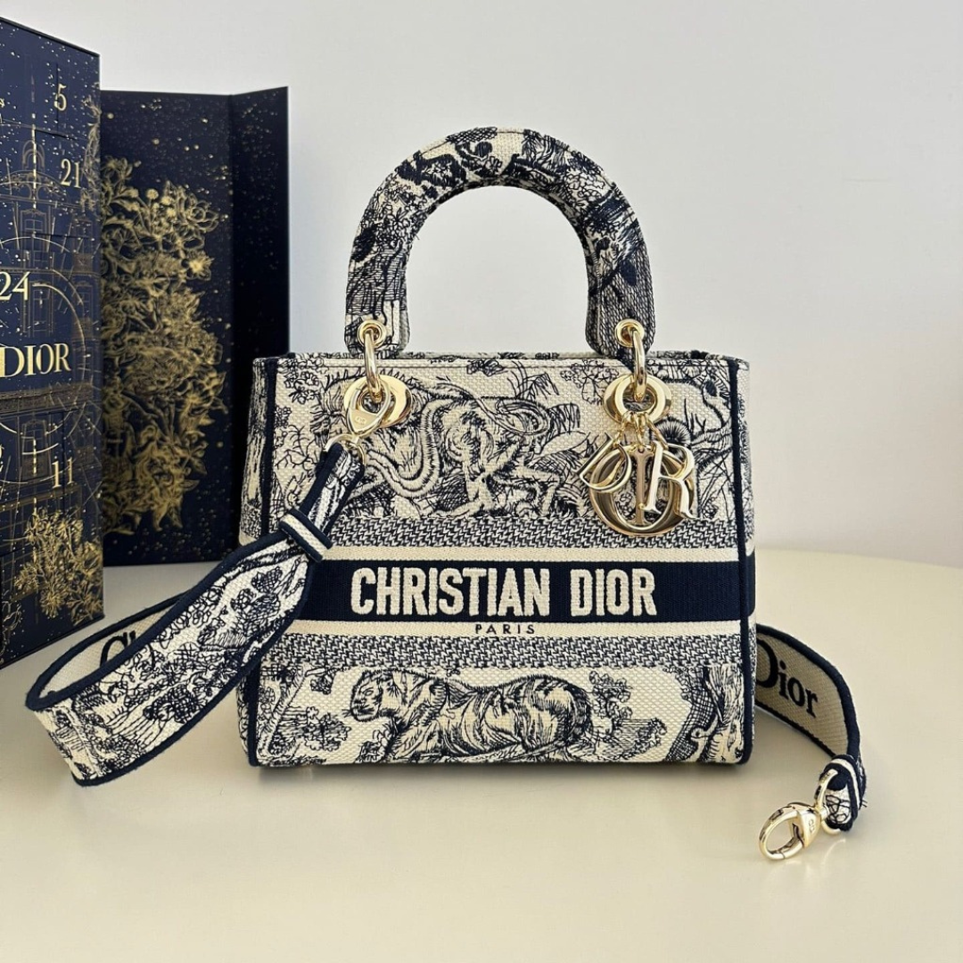 CHRISTIAN DIOR BAG Lady D-lite Bag Blue