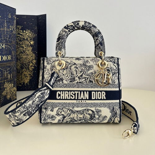 CHRISTIAN DIOR BAG Lady D-lite Bag Blue