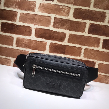 GUCCI GG Supreme Black Belt Bag Black