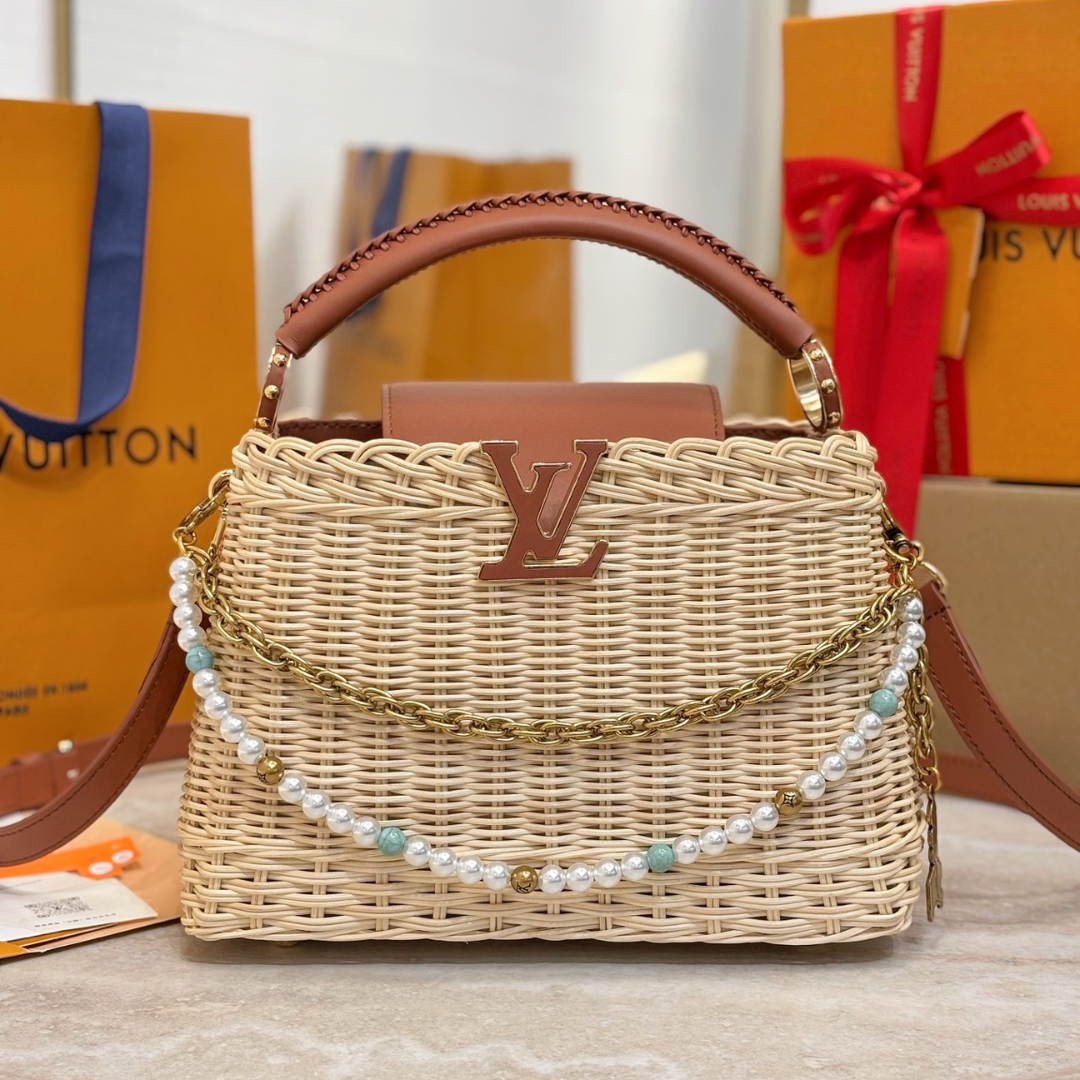 Louis Vuitton Capucines BB Handbag Brown Beige