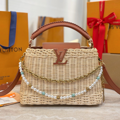 Louis Vuitton Capucines BB Handbag Brown Beige