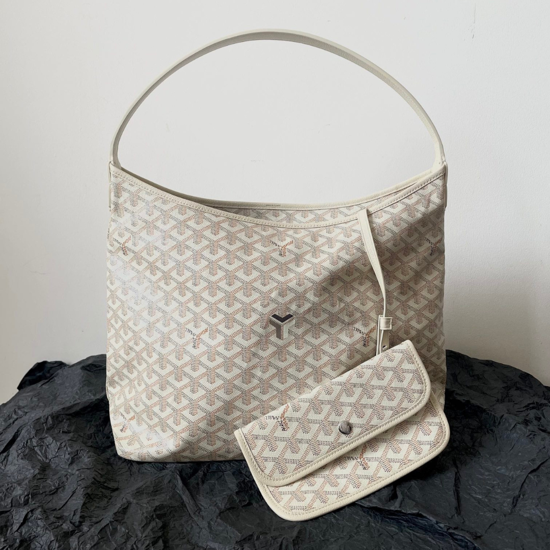 GOYARD Goyardine Boheme Hobo White