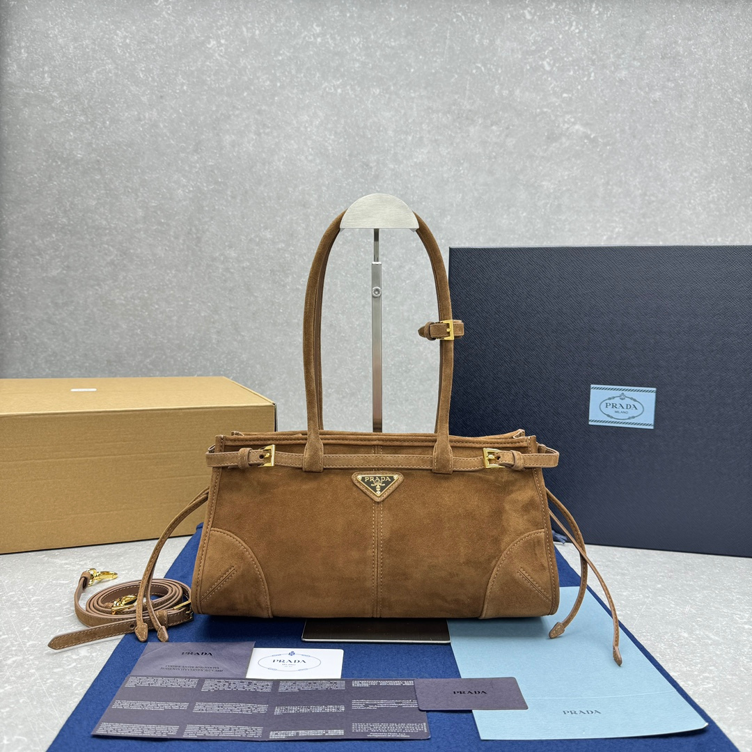 Prada Bonnie medium suede handbag for Women
