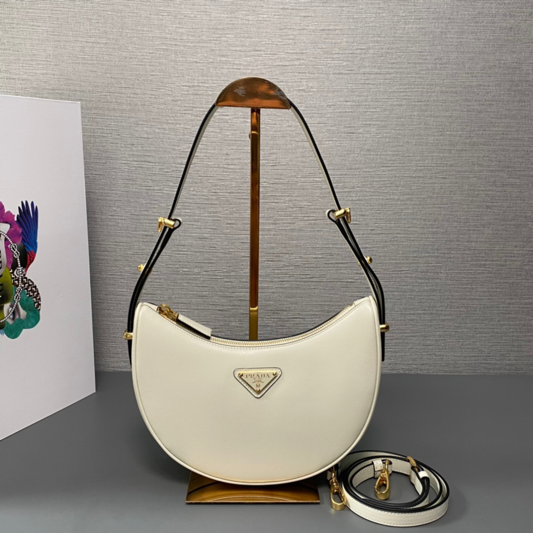 Prada Arque Small Leather Shoulder Bag