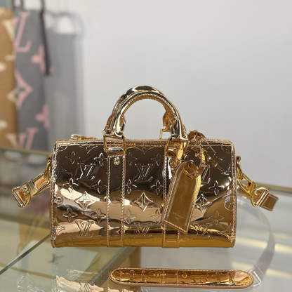Louis Vuitton Limited Edition Gold Monogram Miroir Speedy 30 bag