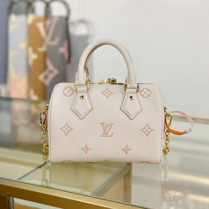 Louis Vuitton Monogram Empreinte Bicolor Speedy Bandoulière 20