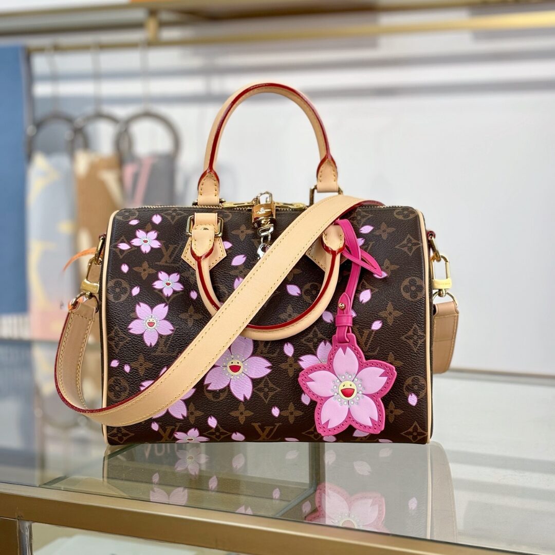 Louis Vuitton x Takashi Murakami Monogram Cherry Blossom Speedy Bandoulière 25