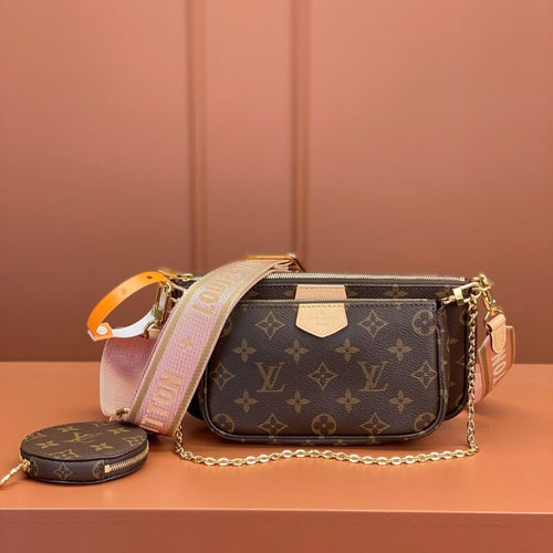 Louis Vuitton LV Multi Pochette Handle Monogram Handbags 24x16x6cm